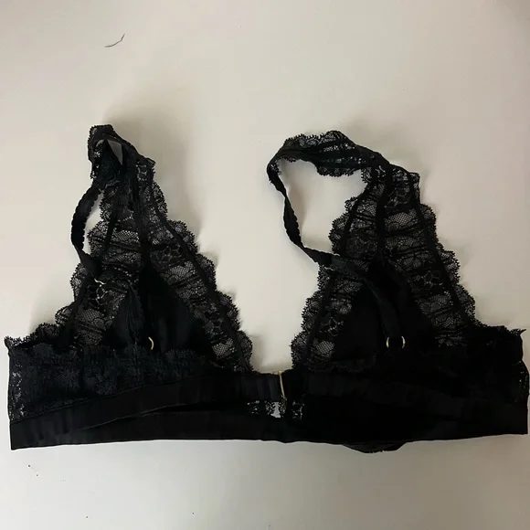 Lace Bralette Set - Black and Purple - Picture 4 of 5